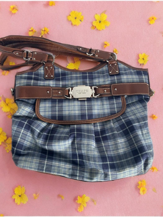 Vintage Chap's Purse Blue – M